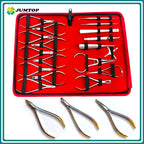 18Pcs Orthodontic Pliers Set - Tungsten Carbide TC Forceps for Bracket Positioning, Wire Bending & Ligature, Dental Surgical Ins