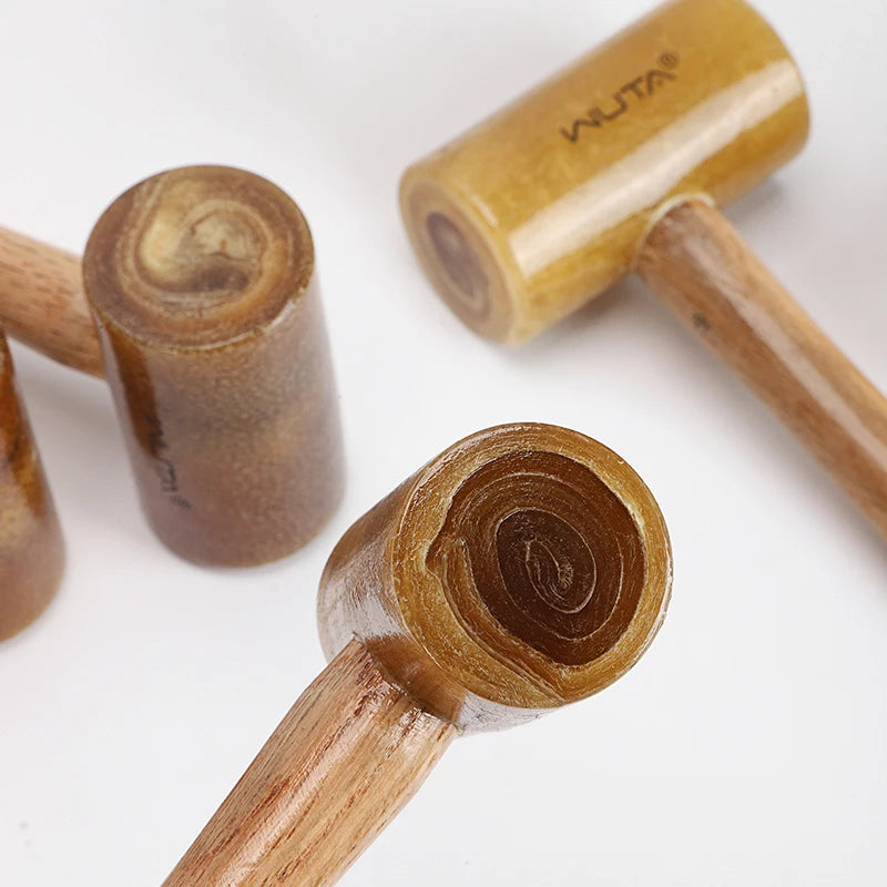WUTA 100% Rawhide-head Mallet Leather Craft Hammer Stamping Jewelry Leather Worker Craft Tool Good Buffering Capacity 48mm 42mm