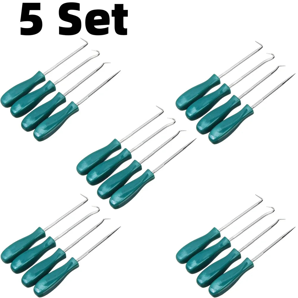 4Pcs 135mm Oil Seal Screwdrivers Set Car Auto Vehicle Pick Hooks for Garages General-Plumbers Mechanics Workshop Tools