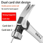 AIRAJ Short/Long Handle Claw Hammer Double Nail High Carbon Steel Household Durable Anti Slip Industrial Grade Hand Tool