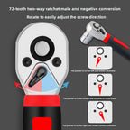13-48pcs Socket Set Wrench Auto Repair Tool Mixed Tool Set Hand Tool Kit with Plastic Toolbox Storage Case for Home Garage