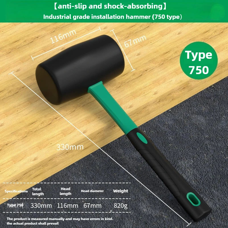 BaoLian Solid Rubber Hammer Industrial Grade Multifunctional Home Decoration Elastic Tile Installation Hammer