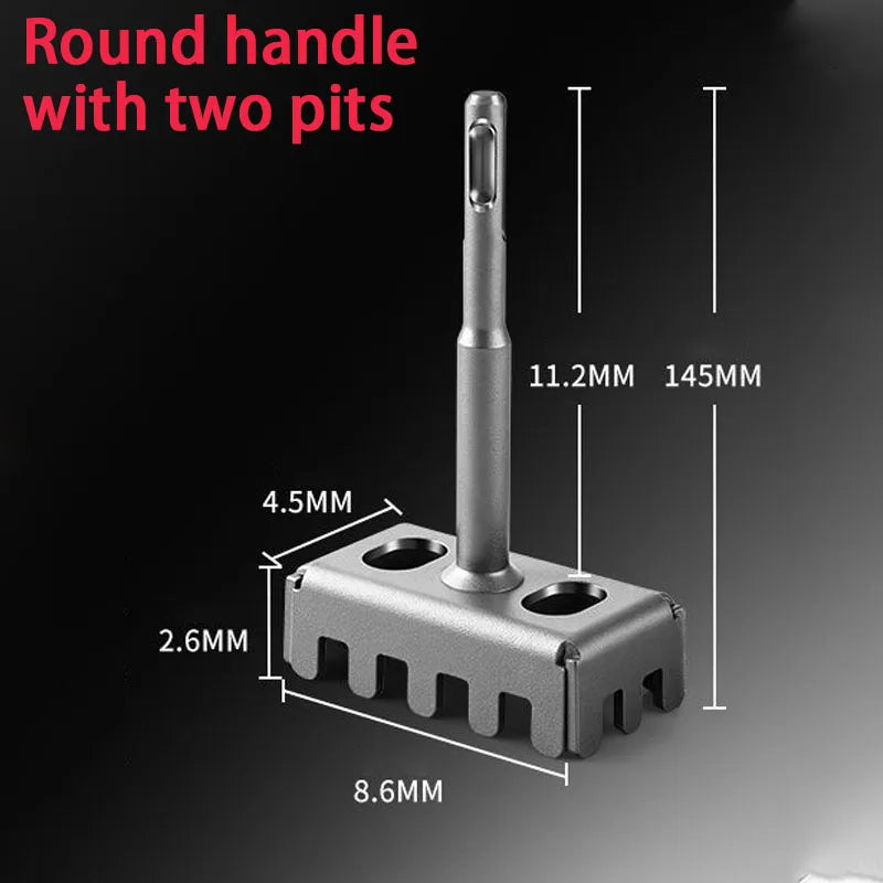 86 hole opener, wire box slotter, electric hammer, square handle, fast square and hard water electrician essential