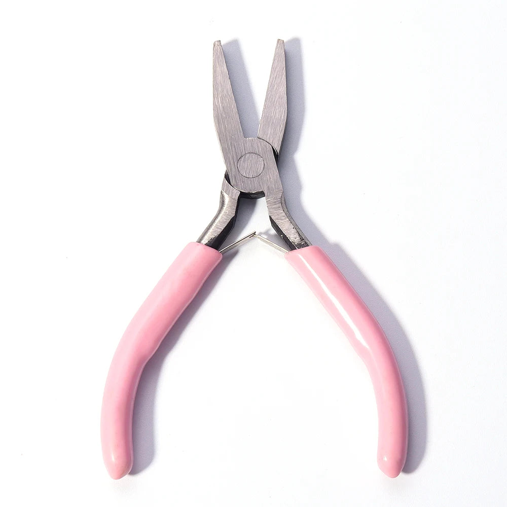 Portable Pink Color Stainless Steel Pliers Tools Round Nose Cutting Wire Pliers For Crafts Beading DIY Jewelry Making Supplies