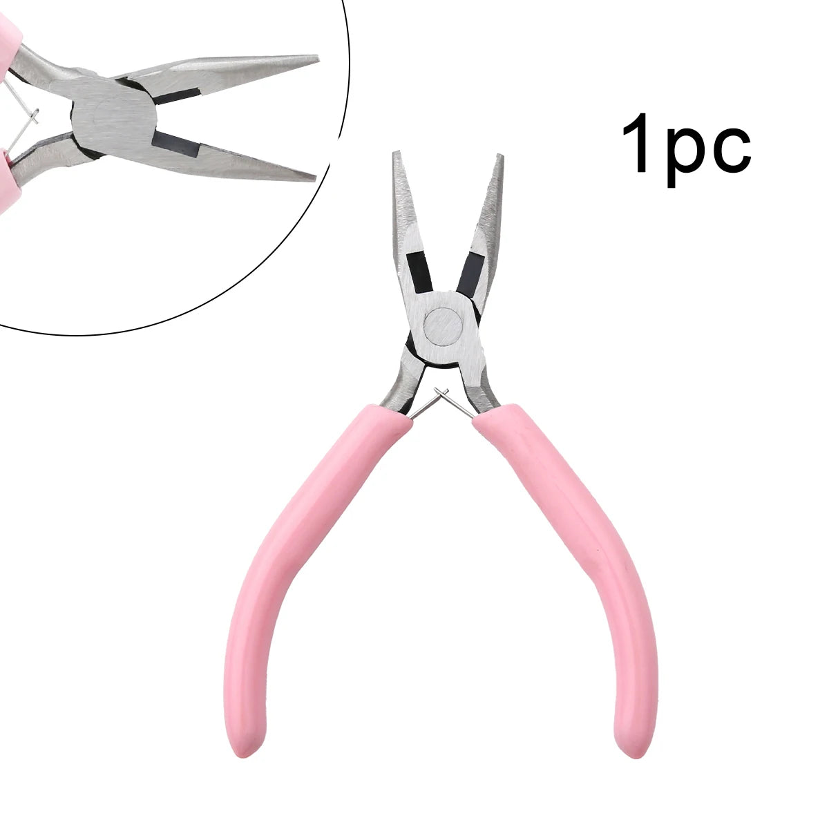 1/5/10pcs Pink Color Handle Anti-slip Splicing and Fixing Jewelry Pliers Tools & Repair Kit, for DIY Jewelery Making