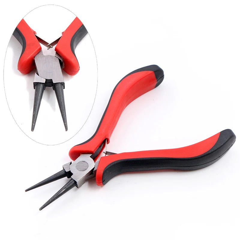 1 Piece Stainless Steel Needle Nose Pliers Jewelry Making Hand Tool Black 12.5cm