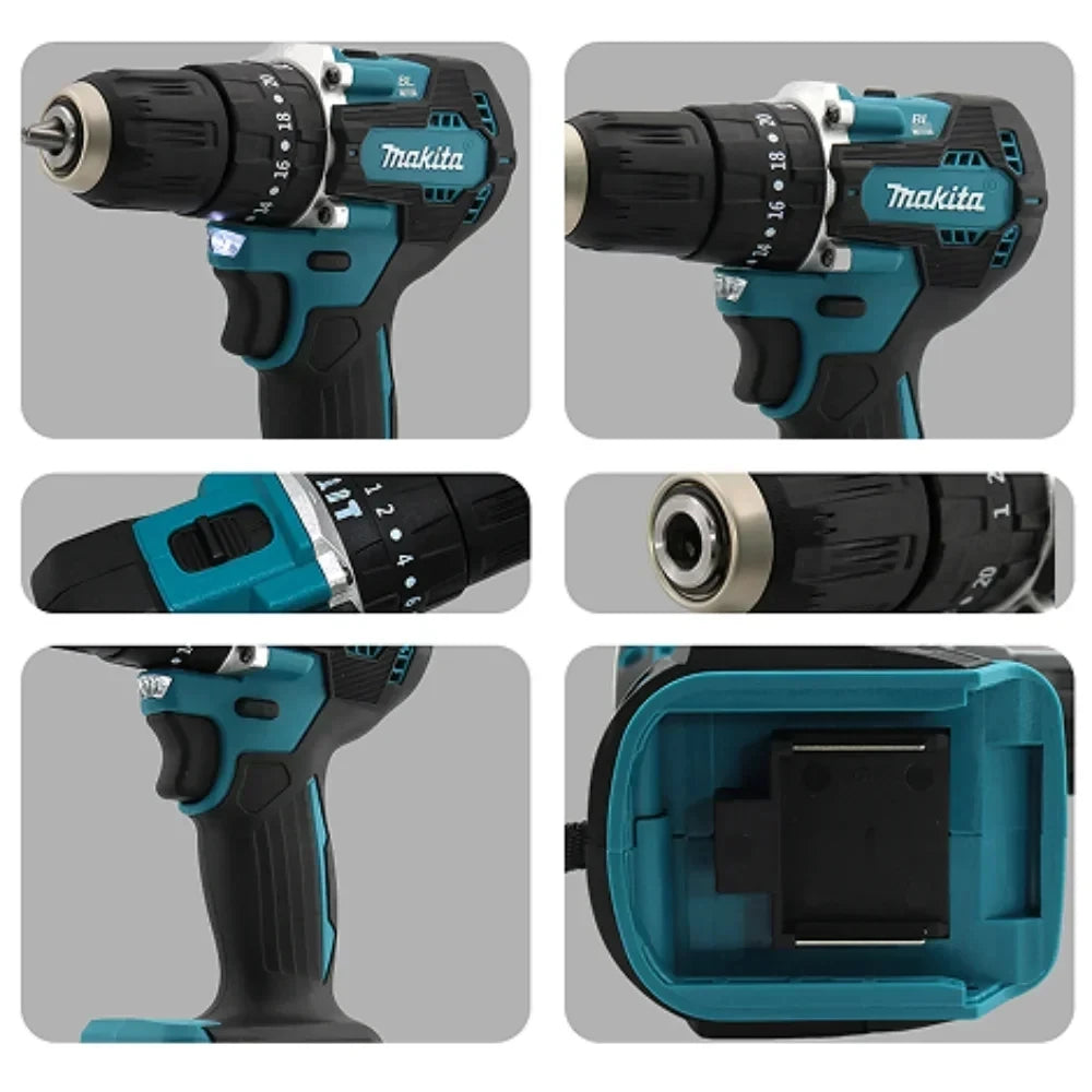 Makita Original. DDF487 Cordless Driver Drill Brushless Electric Impact Screwdriver Rechargeable Power Tool 18V