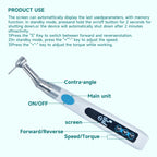 MBM Electric Torque Wrench for Dental Implant Torque Wrench with 16pcs Universal Screwdrivers Contra Angle Implant Tool