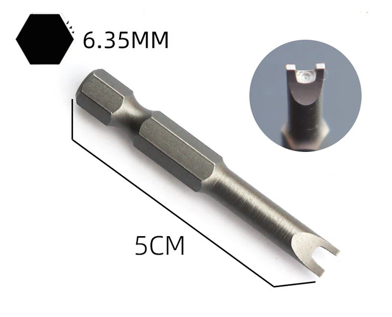 4-7Pcs Special-shaped Screwdriver Set 50mm U Shaped Y Type Triangle Inner Plum Type Cross Three Points Screwdriver Bit Tools