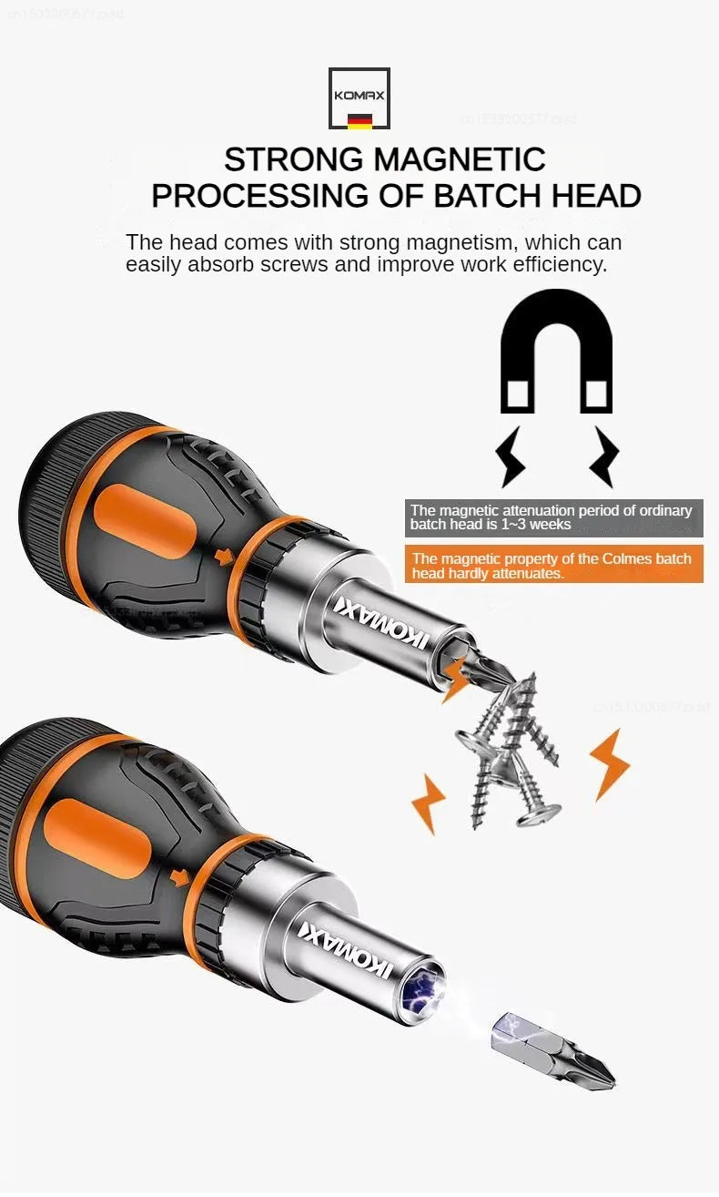 Xiaomi 9 In 1 Adjustable Ratcheting Screwdriver Set Magnetic Nut Driver Tools Multifunctional Electronic Repair Hand Screwdriver