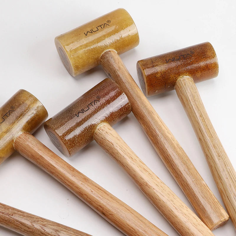 WUTA 100% Rawhide-head Mallet Leather Craft Hammer Stamping Jewelry Leather Worker Craft Tool Good Buffering Capacity 48mm 42mm