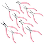 1/5/10pcs Pink Color Handle Anti-slip Splicing and Fixing Jewelry Pliers Tools & Repair Kit, for DIY Jewelery Making