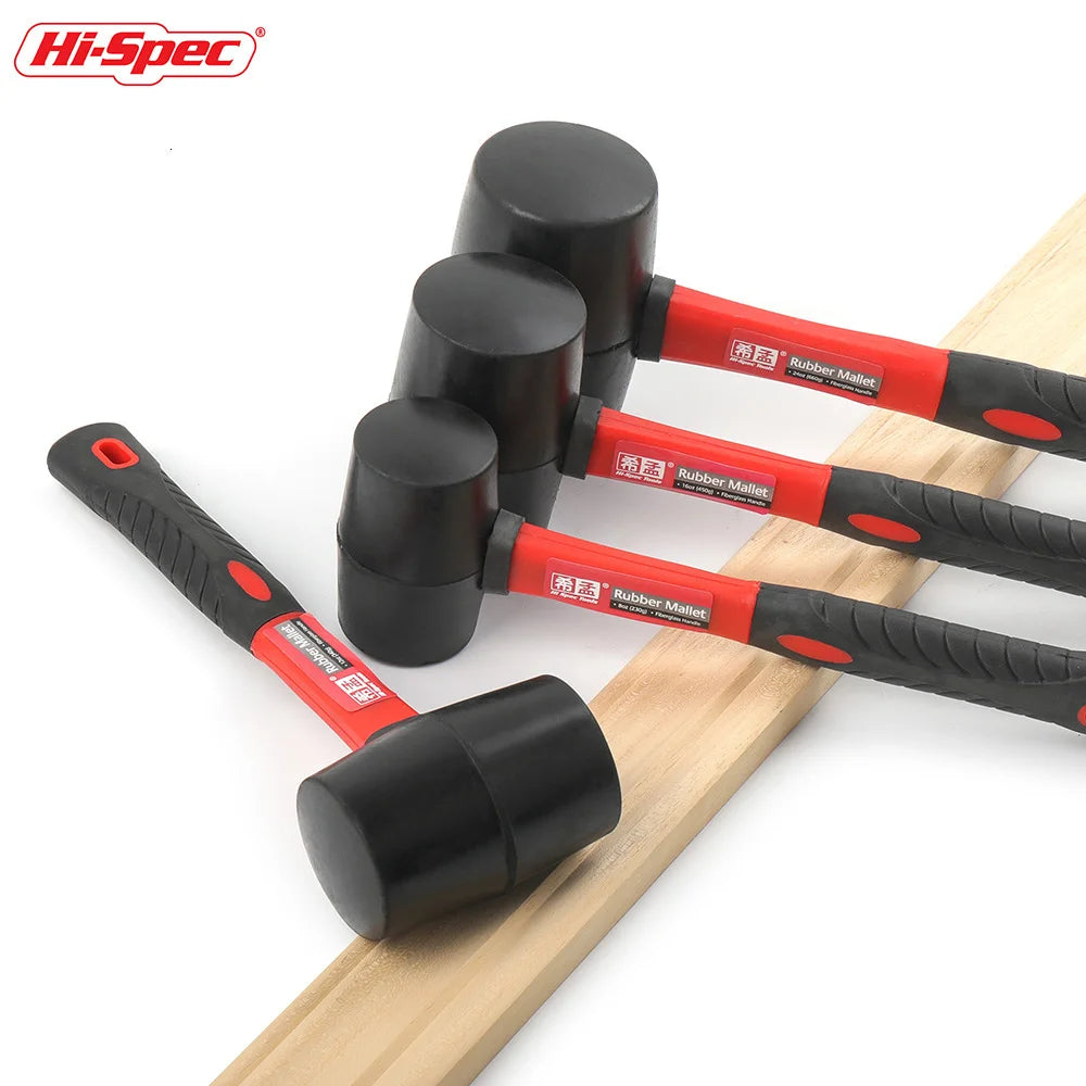Hi-Spec 1PC Heavy Duty Mallet Rubber Hammer Double Faced Household Mini Hammer Rubber Mallet Hammer Hand Mini Tool 8/12/16/24 Oz