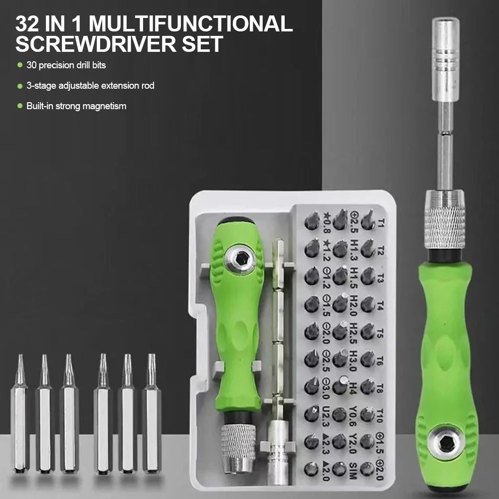 32 In 1 Motorcycle Tools Screwdriver Combination Portable Cross Magnetic Precision Screwdriver Set Sturdy Maintenance Tool