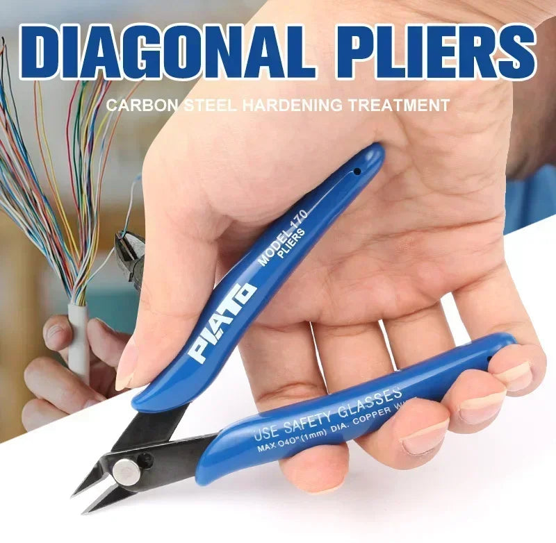 PLATO 170 Wishful Clamp DIY Electronic Diagonal Pliers Side Cutting Nippers Wire Cutter 3D Printer Parts Models Hand Tools