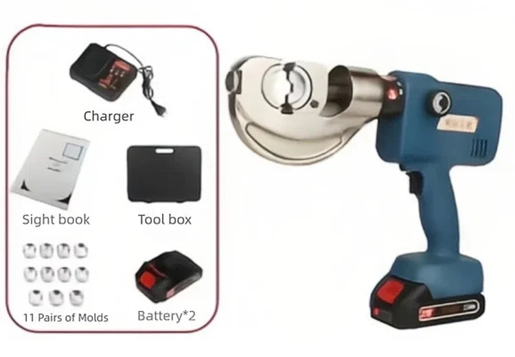 4-70mm Hydraulic Terminal Crimping Tool Electrician Pliers Style, Powered by Lithium-Aluminum Battery
