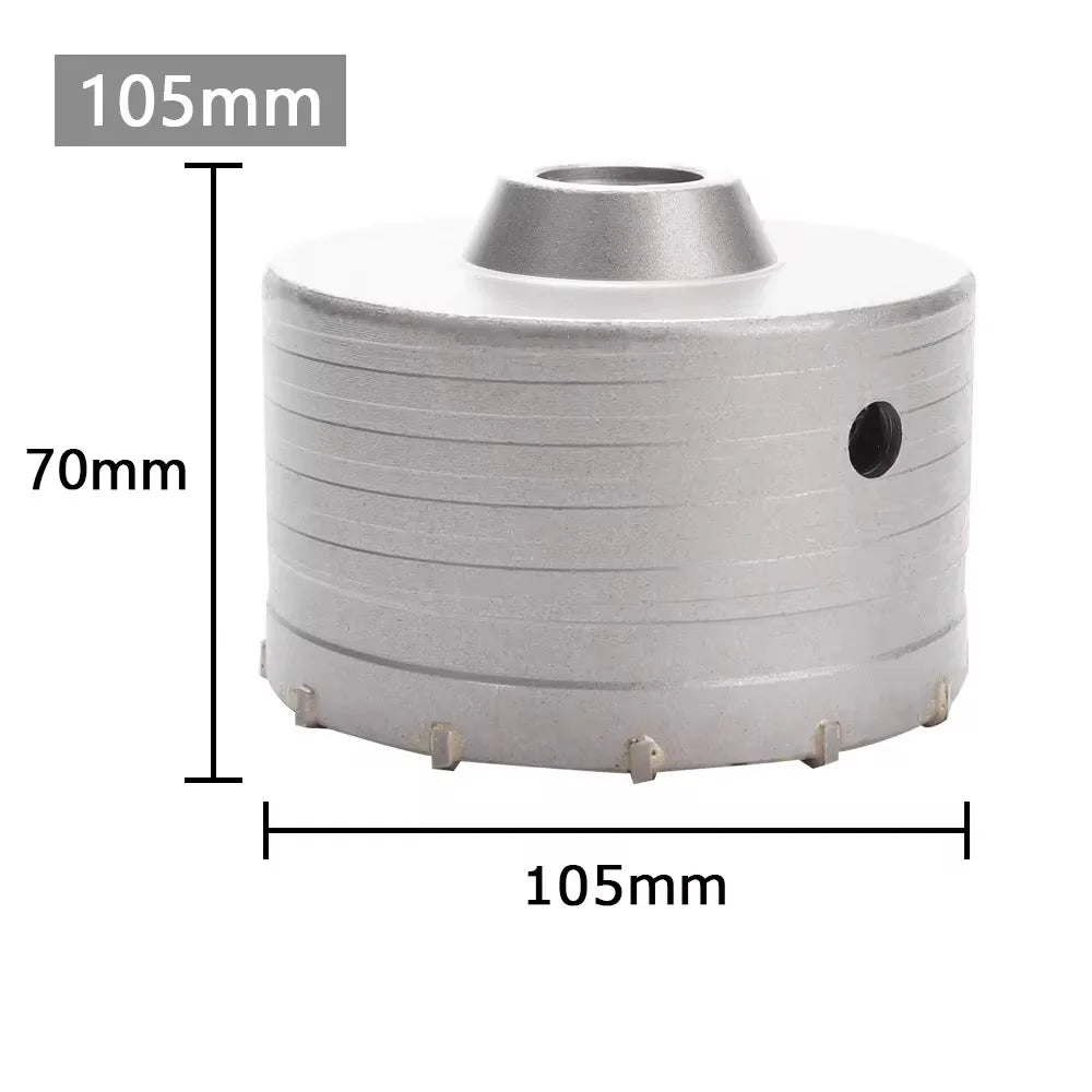 1Pc 30-150mm SDS-Plus Concrete Wall Hole Saw Hammer Drill Bit  with Circular Shaft Cutting Tool Masonry Cement Block