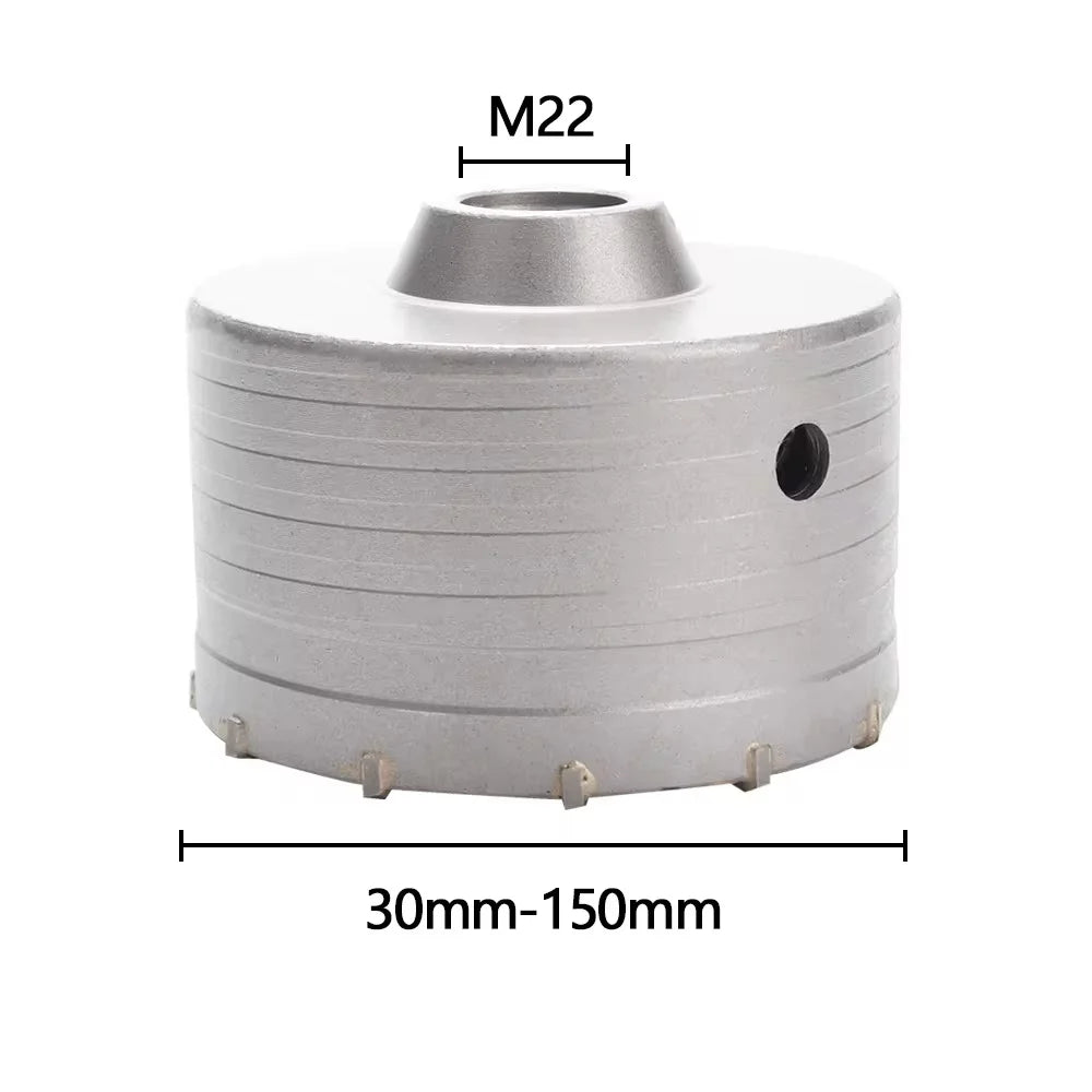 1Pc 30-150mm SDS-Plus Concrete Wall Hole Saw Hammer Drill Bit  with Circular Shaft Cutting Tool Masonry Cement Block
