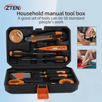 ZTEN New Multi-functional Hardware Toolbox Repair And Installation Hardware Tool Set With Safety Hammer Sheep Horn Hammer