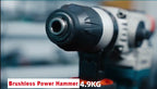 BODA 1500W Brushless Power Hammer 6000RPM Impact For Concrete Brick Steel 30mm Cylinder 0.1s Smart Clutch Vibration Control