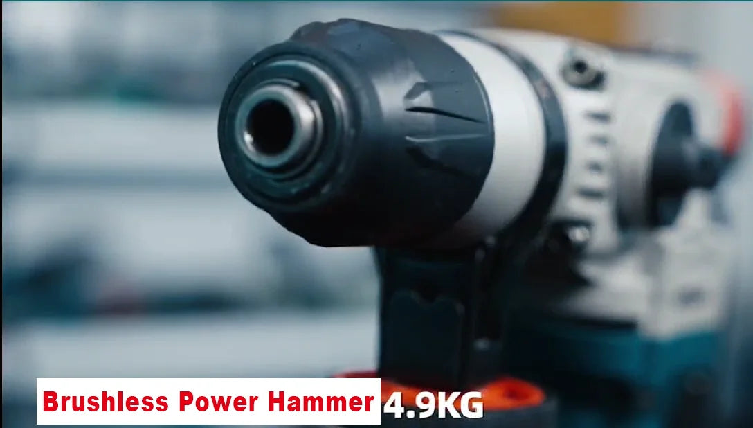 BODA 1500W Brushless Power Hammer 6000RPM Impact For Concrete Brick Steel 30mm Cylinder 0.1s Smart Clutch Vibration Control