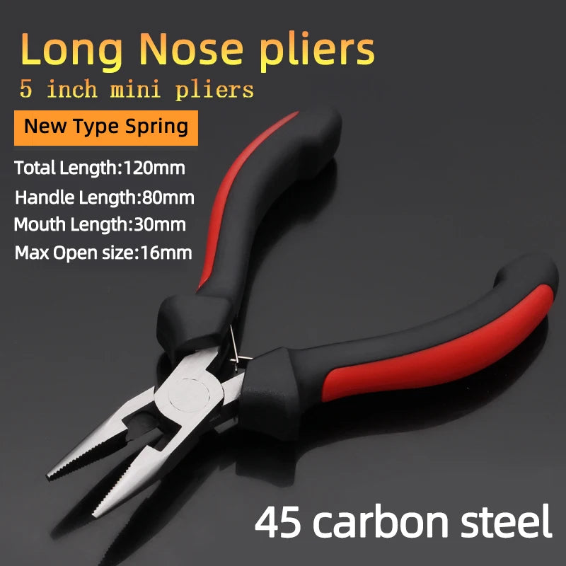 Mini Pliers Diagonal Pliers Wire Round Mouth Bent Long Needle Nose Cutter Handcraft Beading For DIY Small Jewelry Pliers Tools