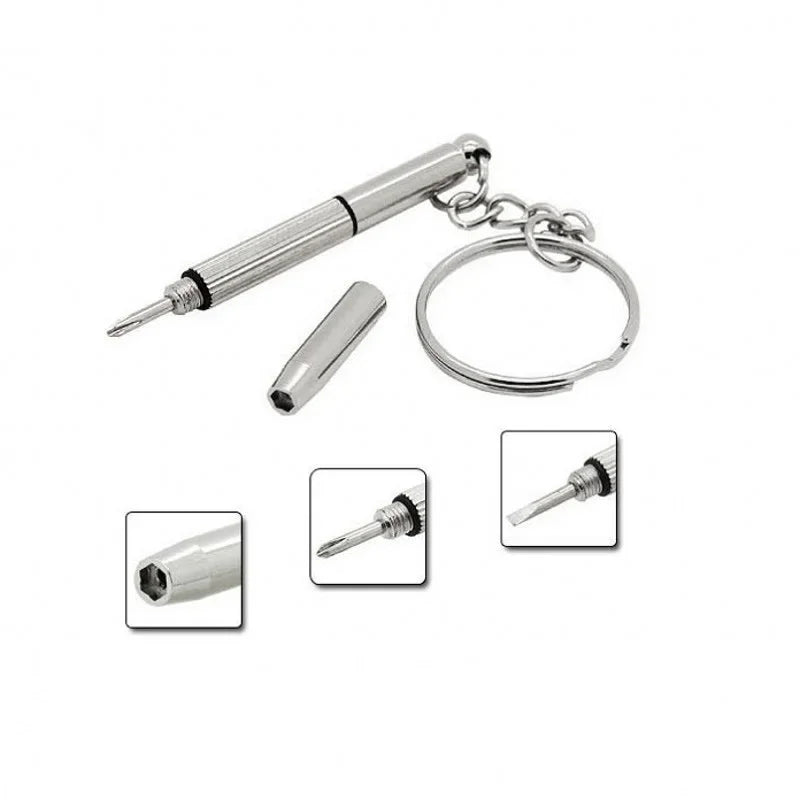 3 In 1 Eyeglass Screwdrivers Repair Kit with Keychain Watch Repair Glasses Screwdriver Recision Screw Driver Tools Accessories