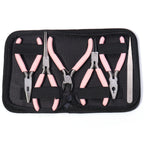 Portable Pink Color Stainless Steel Pliers Tools Round Nose Cutting Wire Pliers For Crafts Beading DIY Jewelry Making Supplies
