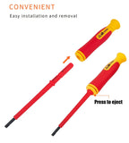 10Pcs Interchangeable Blade VDE Insulated Screwdriver Set with Case Magnetic 500V Home and Professional Use Electricians Tools