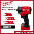 Milwaukee Brushless Cordless 1/2 Electric Wrench Car Truck Repair Screwdriver Impact Drill Rechargable For 18V Battery Tools