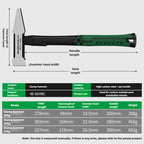 Hardware Tools Building Decoration Flat Head Hammer 200g Plastic Coated Duckbill Hammer 300g Hammer Head 500g Fitter Hammer