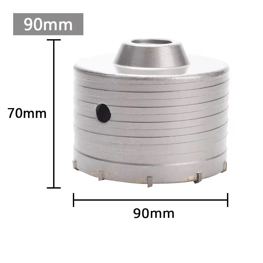 1Pc 30-150mm SDS-Plus Concrete Wall Hole Saw Hammer Drill Bit  with Circular Shaft Cutting Tool Masonry Cement Block